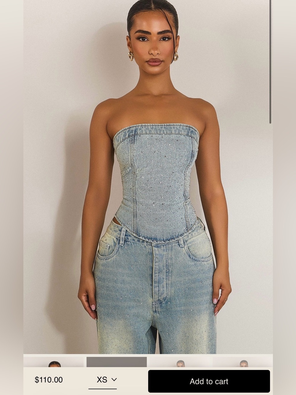 Mars The Label Kai Rhinestone Corset